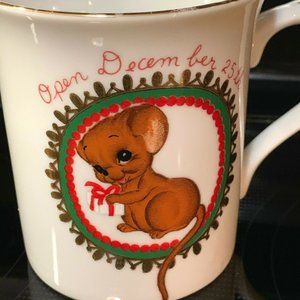 VTG Christmas Mouse Mug by George Good Japan Josef